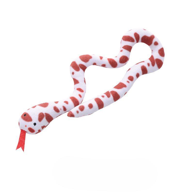 

Cat Catnip Toy Interactive Toy Plush Cat Gluttonous Snake Bite-Resistant Molar Interactive Toy Gift For Cat Pet Accessories білий
