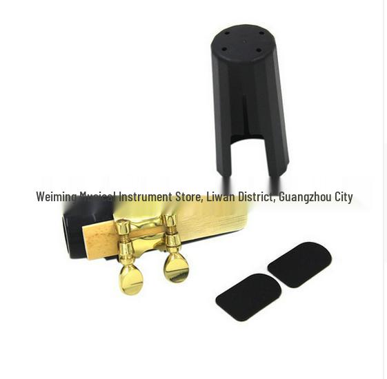 Black Plastic Saxophone Mouthpiece with Reed: Alto, Soprano & Tenor Accessories