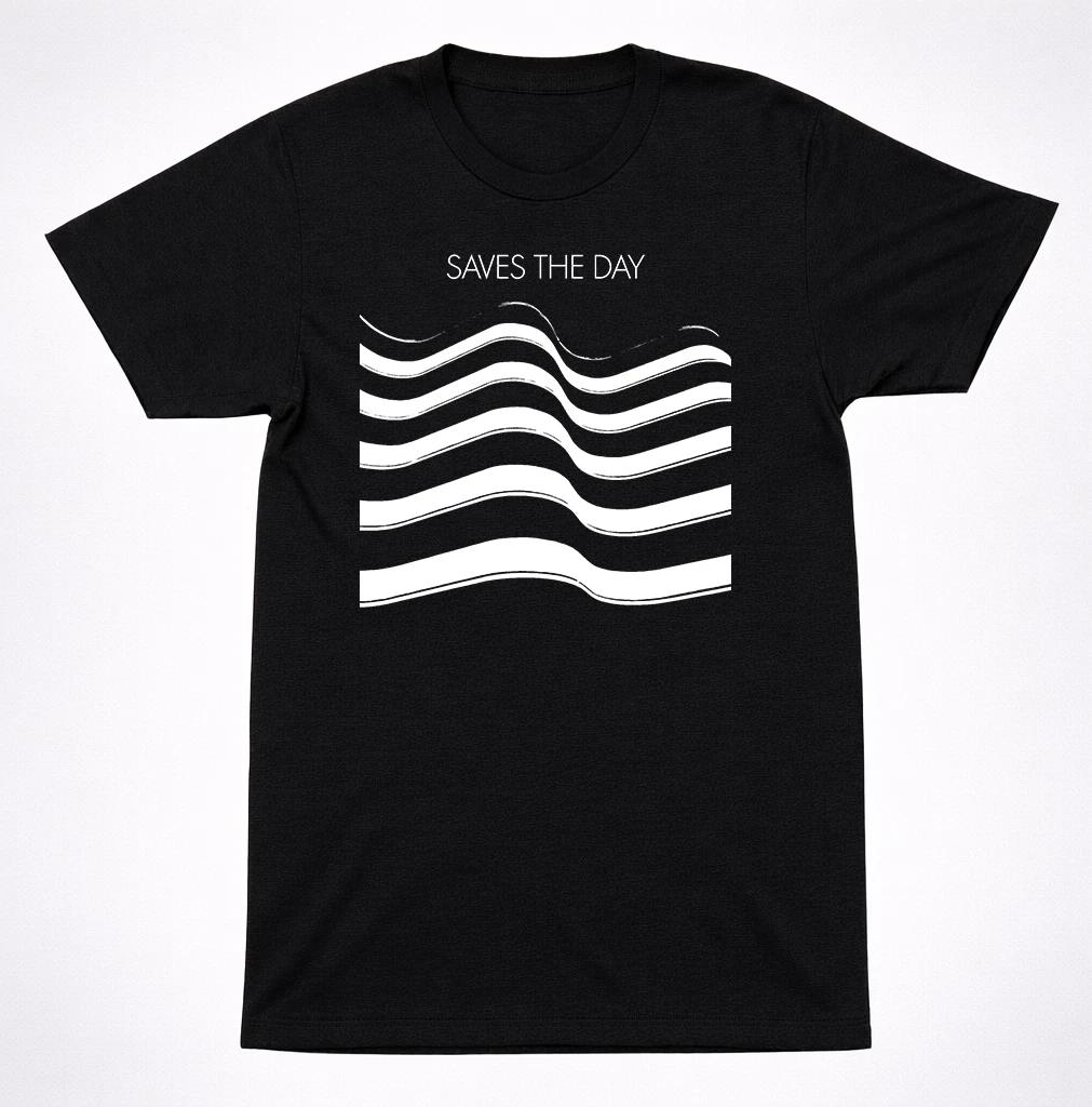 Saves The Day Wave Flag Waving T-Shirt Emo Punk Indie Rock Band Tee S