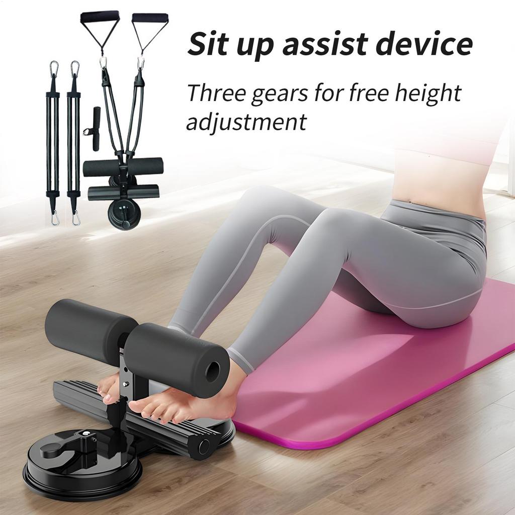 Sit Up Assistant Exercised Abdomen Arms Stomach Thighs LegsThin Fitness Suction Cup Type Sit Up Bar Self-Suction abs machine
