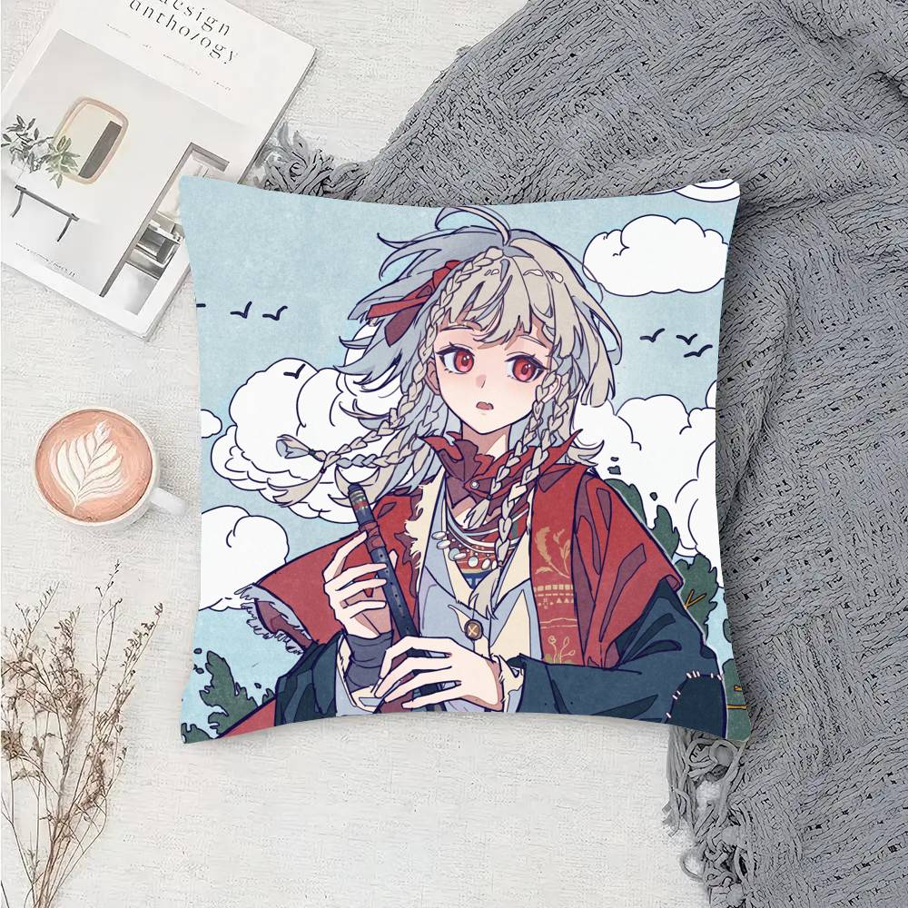 Rubuska Anime Reverse 1999 Pillow Case Fashion Square Pillowcase Bedroom Sofa Room Ins Decoration Leisure