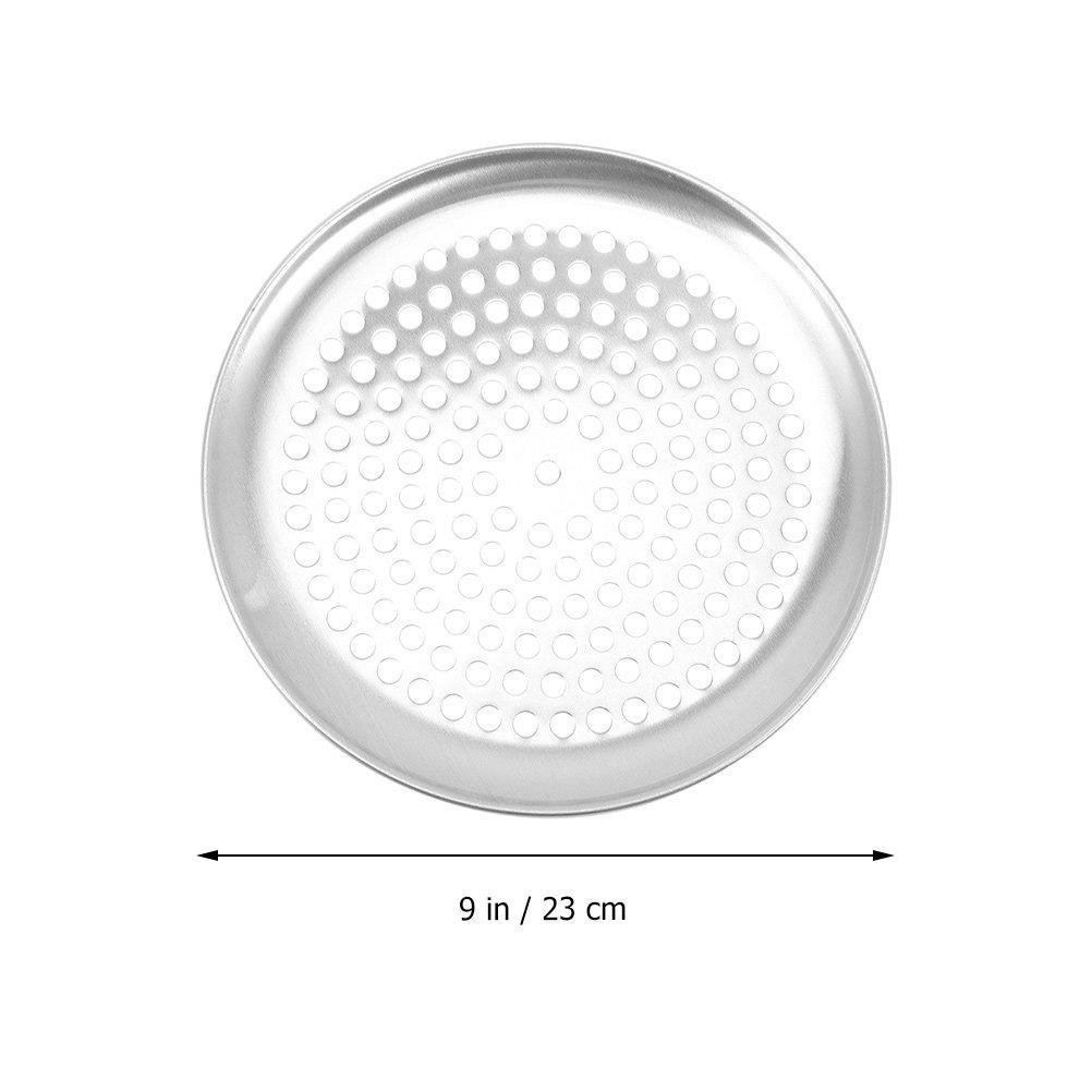Aluminum Alloy Pizza Pan Perforated High Strength Lightweight Round Baking Tray Nonstick Pizza Baking Pan for Oven Household Use