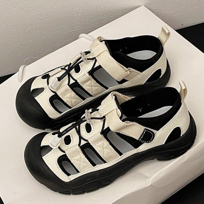 

Fashion Sports Sandals 2025 New Hollow Breathable Non Slip Shoes Outdoor Casual Comfy Quick Drying Beach Sandals Retro Hike Women Shoes 40