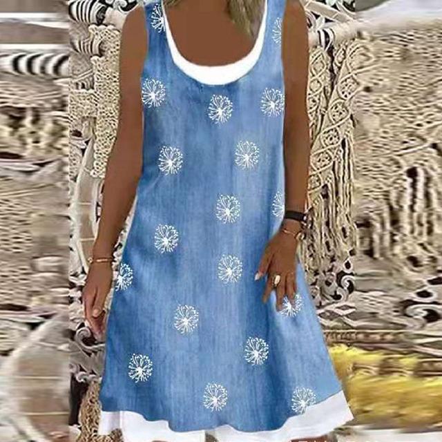 Women Autumn Casual Solid Loose Denim Overall Dress 1