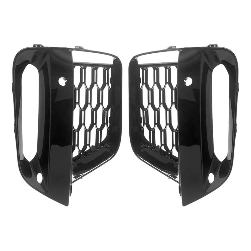 

1Pair For BMW X3 G01 X4 G02 - Front Bumper Grille Opened Foglight Cover 51118098829 51118098830-A87Q чорний