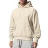 Mens Solid Fleece Hooded Sweatshirt Casual Loose Sports Long Sleeve Pullover