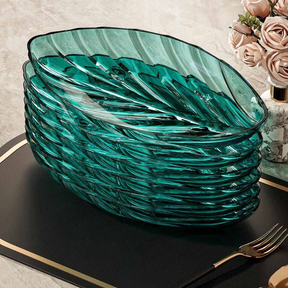 Transparent Candy Tray Large Capacity Bone-spitting Plate Durable Food Platter  Living Room