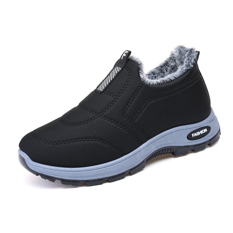 Winter warm one-pedal mother snow boots cotton women's piled thickened medium and old soft-soled cotton boots winter
