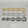 1 Pair Round Spring Ear Clip Earrings For Men/Women Stainless Steel Non-Pierced Painless Fake Earrings Classic Popular Jewelry