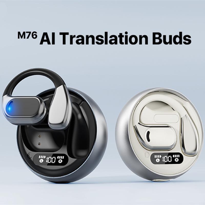 Akıllı Yapay Zeka-M62 Bluetooth Açık Kulak Çeviri Kulaklıkları - Yüksek Kapasiteli, Kablosuz.