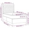 3131641 vidaXL Lit à sommier tapissier avec matelas Gris clair 90x200 cm Tissu