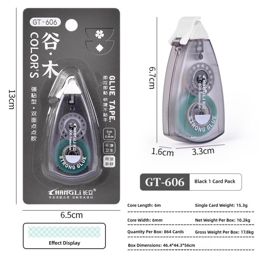 Large Capacity Dot Glue Tape DIY Scrapbooking Glue Tape Pen Durable Rolling Glue Tape Stationery