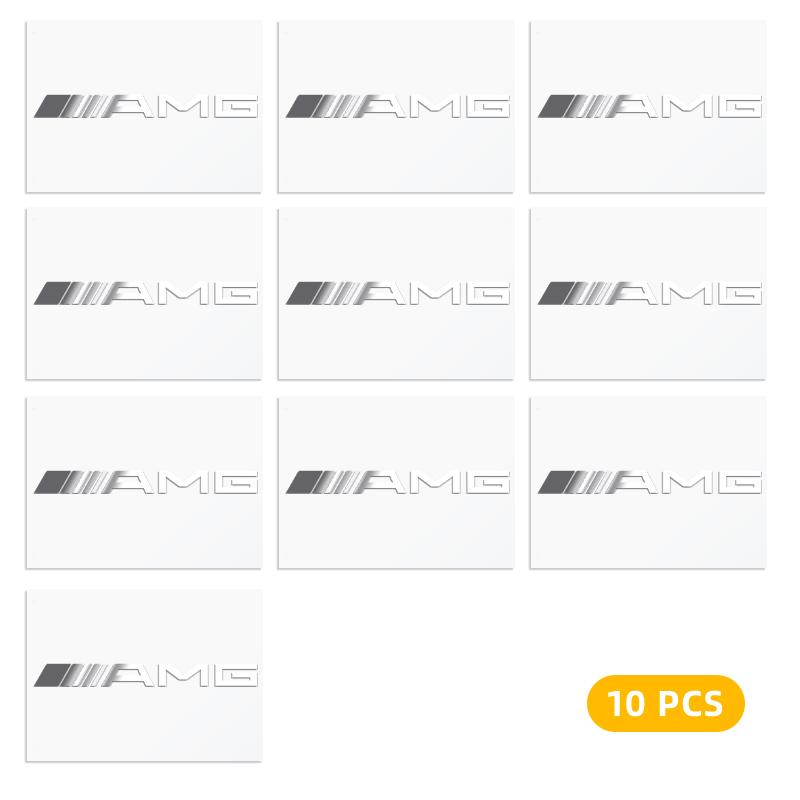2/5/10pcs 3D Metal Car Interior Decoration Stickers For Mercedes Benz AMG B/C/E/S Class A Class C200L GLC GLK  Auto Accessories