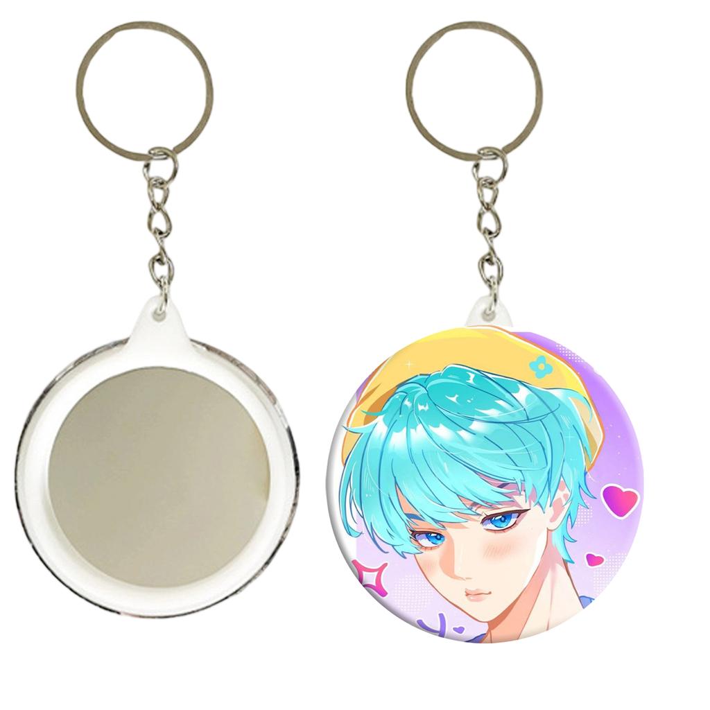 Boys Anime Pendant Keychain Holder Car Keychain Mobile Phone Bag Pendant Cute Kawaii
