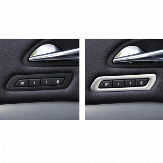 Seat Memory Switch Frame Cover Trim ABS Matte Silver For Cadillac XT4 2018-