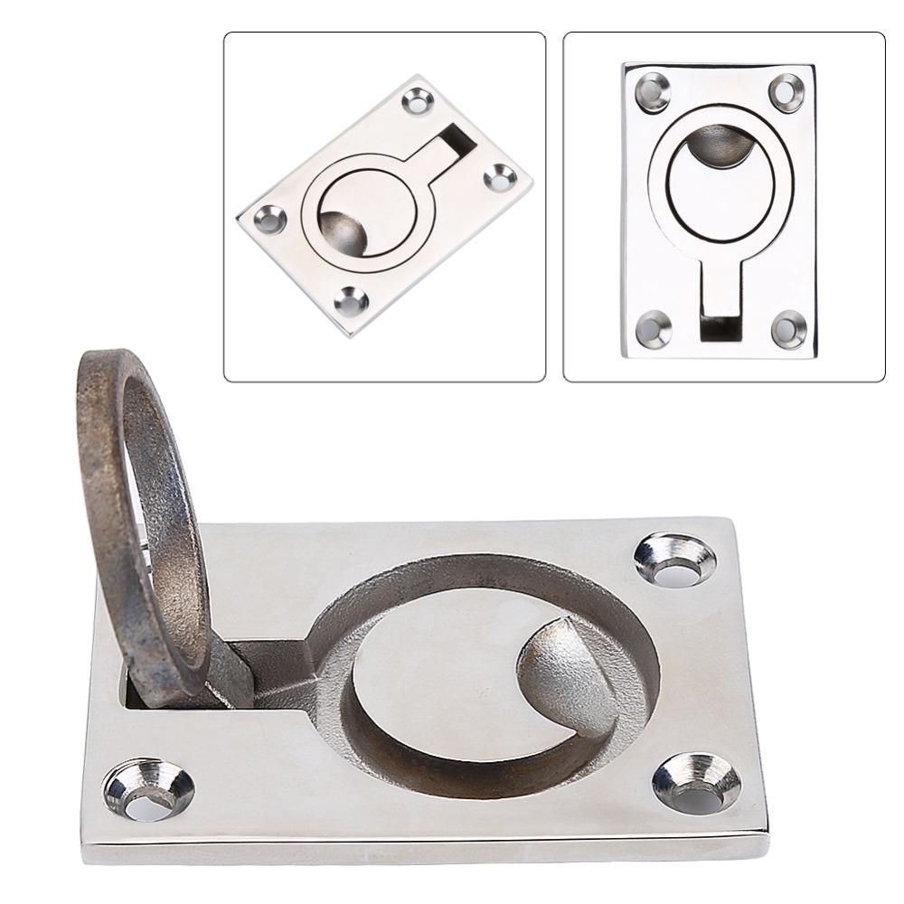 Reinforced Ring Handle Stainless Steel Flush Locker Flush Mount Boat Marine Hardware Boat