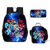 Smiling Critters Cartoon Backpack Shoulder Bag Pencil Case 3-Piece Set, Kids School Bookbag