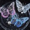 20PCS Autocollant Papillon Brillant DIY Décoration de Gâteau Mariage Joyeux Anniversaire Pour Mariage Anniversaire Fête Décoration de Gâteau