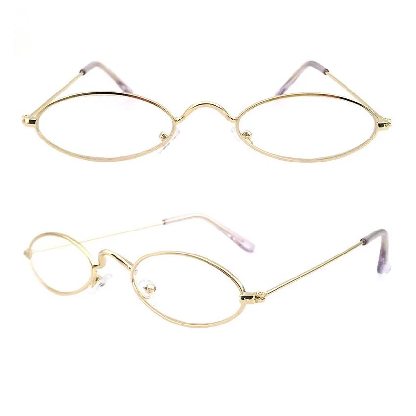 Small Sunglasses For Men Women Cute Sun Glasses Uv400 Narrow Oval Frame Black Yellow Pink Red Lens Sun Glasses