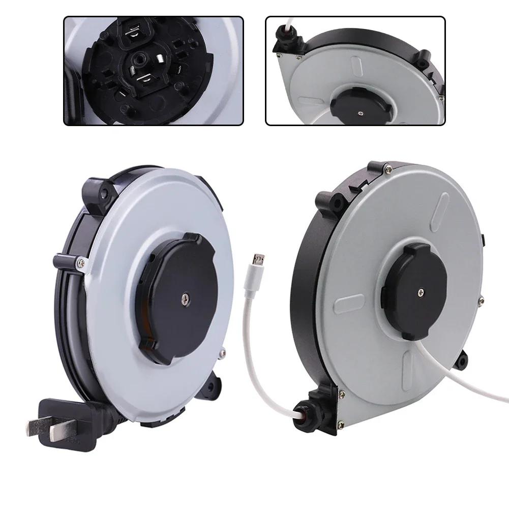 1.8M Power Reel Cable 220V/50Hz Extended Automatic Retractable Power Reel Cable Power Cord Retract Electrical Equipment Supplies