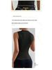 2025 Fashion Sleeveless Semi-high Neck Ruched Pullover Vest