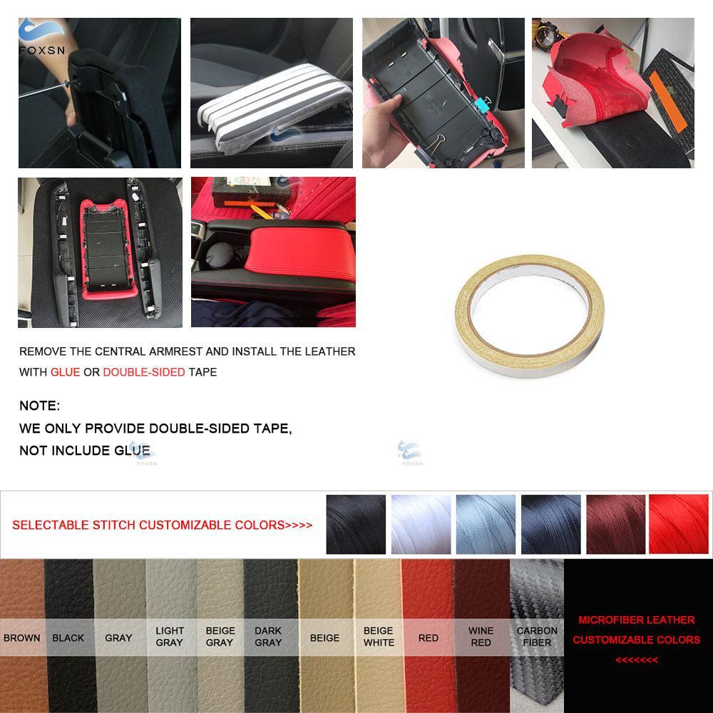 För BMW 1-serie F20 2016 2017 2018 Microfiber Läder Bil Interiör Mittkonsol Armstöd Box Skyddsskydd