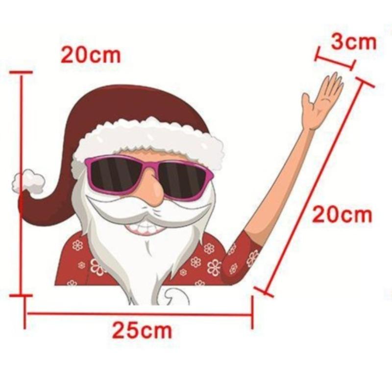 Car Sticker Rear Wiper Decal Christmas Santa Claus Xmas Novelty for Car Wiper Window Decals Christmas Decoration Ornaments