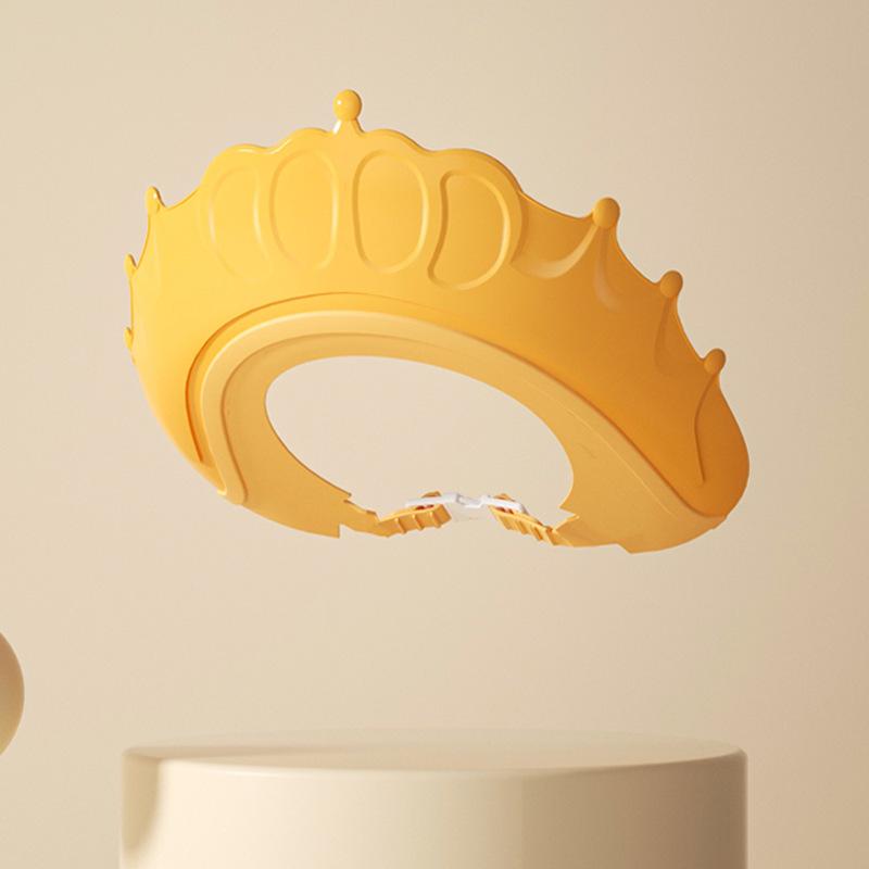 

Регулируемый размер Детская шапочка для мытья головы Корона Детская шапочка для душа с рисунком Козырек для ванны Защита для волос младенца Защита ушей Водонепроницаемая