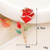 New 3D Rose Flower Alloy Phone Case Charm with Rhinestone Droplet.
