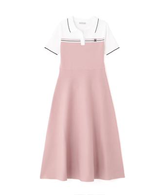 [Jill by Jill Stuart] Vestido polo com blocos de cor