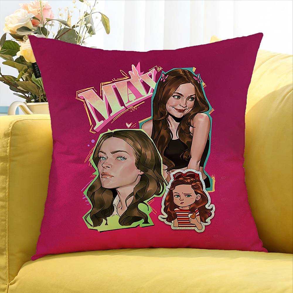 Sadie Sink Stranger World Various Sizes Square Pillow Case For Car Home Bedchamber Decor