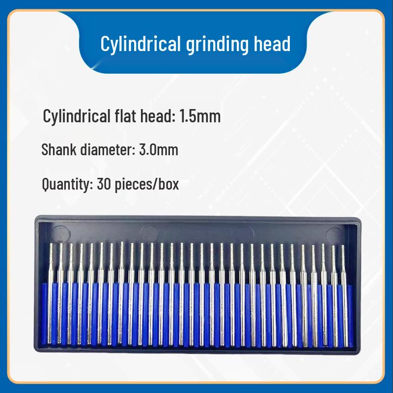 3mm Diamant-Karborund-Schleifkopf für Elektro-/Druckluftschleifer - Kugelförmige Nadel zum Gravieren & Aufbohren
