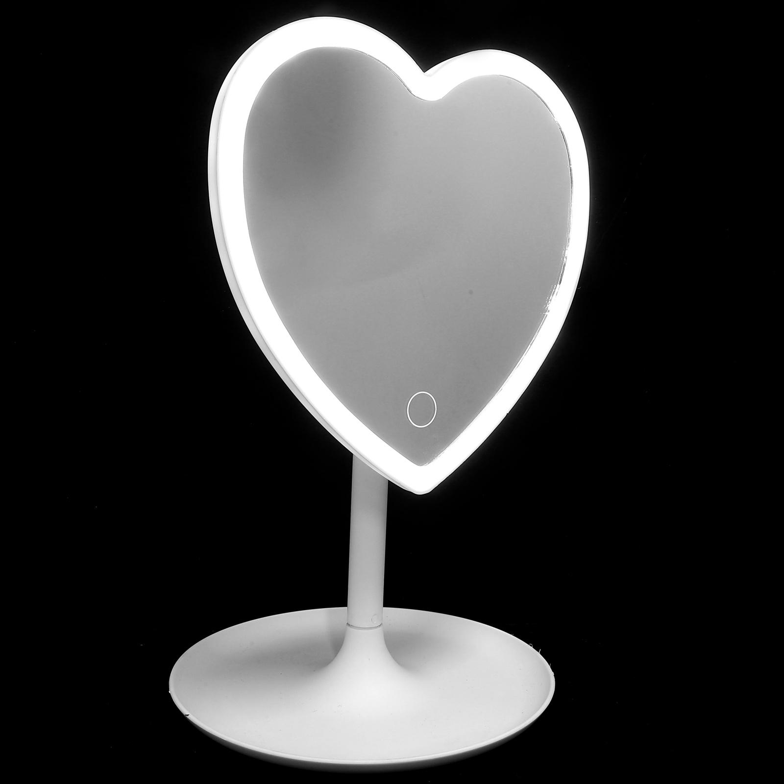 

Heart LED Makeup Mirror Desktop Tabletop Mirror with Bright LED Lights for Makeup Eyeliner and Eyebrows China Mainland