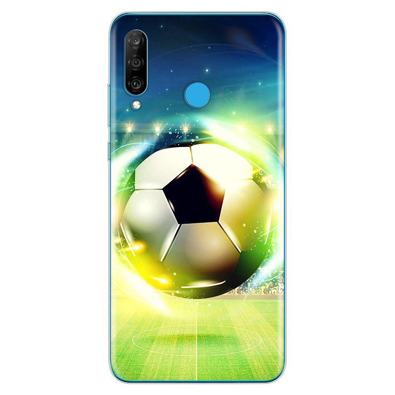 Ich liebe Feuer Fußball weiche TPU Silikonhülle für Huawei P40 P30 P20 Pro P10 P9 P8 Lite E Plus 2019 2017 Telefonhülle