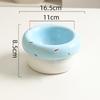 Cute Donut Shape Ceramic Pet Bowl Elevated Cat Bowl Protects Cervical Vertebrae Pet Supplies