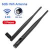 2 peças Antena WiFi Sem Fio 2,4 GHz 6dBi Conector Macho SMA Antena WiFi Para Roteador Placa de Rede Drone Câmera IP Cabo Pigtail