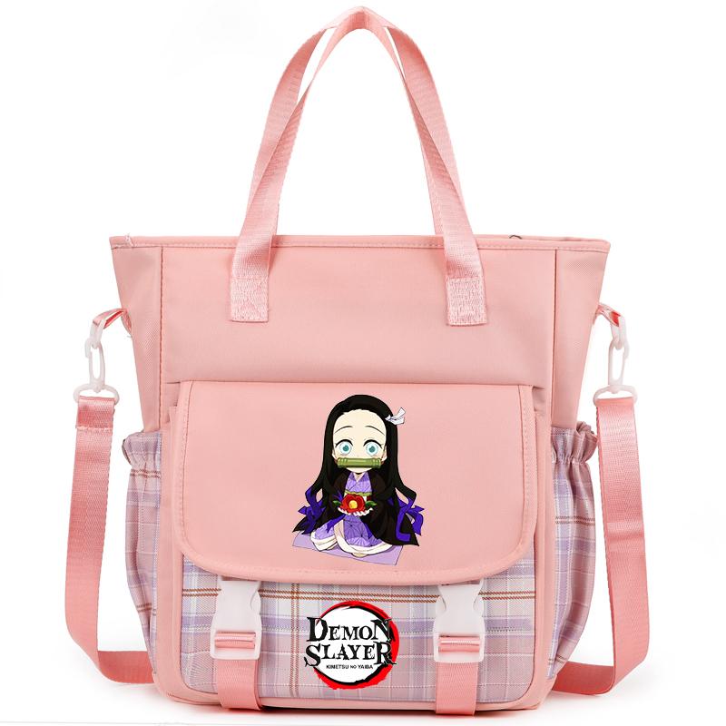Demon Slayer Tote Bag Crossbody Bag Carrying Bag Shoulder Bag for Teenager Girl Boy Back To School Bag Men Women Leisure Travel Bag Mochila