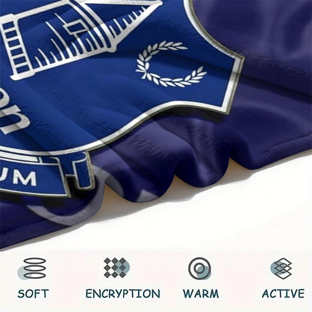 1pz Coperta Flanella Personalizzata Nome Everton FC Fantasia Adatta a Tutte le Stagioni per Arredo Casa Calore e Comfort Regali Regalo Festivo_xia