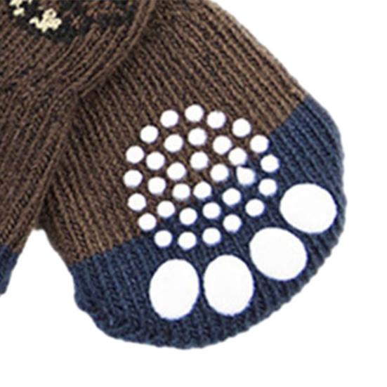 4Pcs Pet Socks Anti-Slip Comfortable Elastic Dog Shoes Winter Soft Warm Pet Paw Protector Pet Supplies
