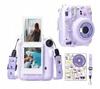 Étui en silicone + autocollants + dragonne pour appareil photo FujiFilm Instax Mini 12