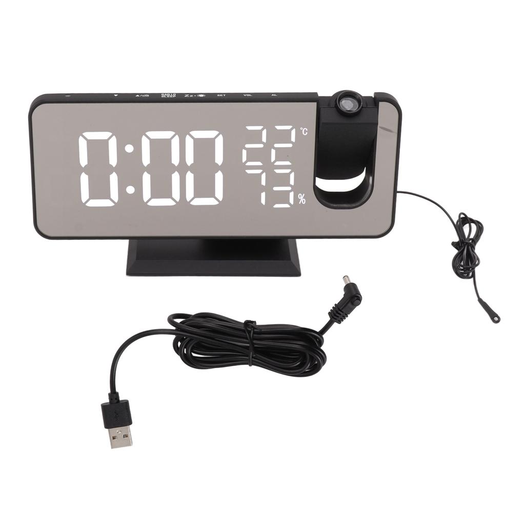 FM Radio LED Digital Smart Alarm Clock LED Digital Projection Alarm Clock for Bedroom Bedside