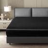 3PCS/1 Set Luxury Satin Fitted Sheet Set Satin Elastic  Silk Bed Cover Sheet Solid Mattress Cover 1 Bed Sheet with 2 Pillow Cover