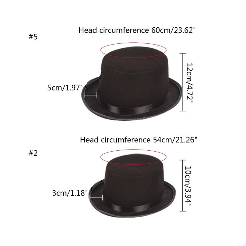 193D Children/Adult Sleek Felt Top Hat Kid Fancy Dress Up Party Hat Magician Hat