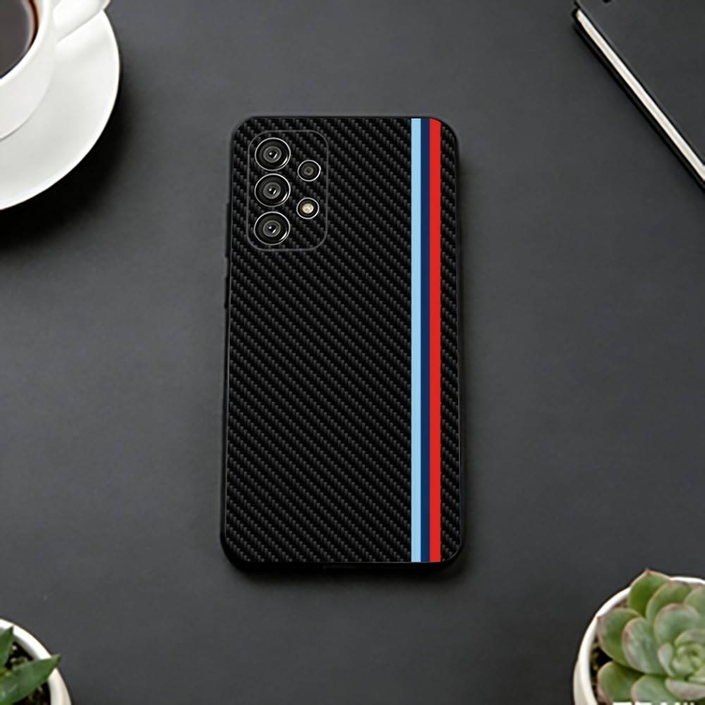 Car Carbon F-fibre Phone Case For Samsung S25,S24,S21,S22,S23,S30,Ultra,S20,Plus,Fe,Soft Silicone Black Cover