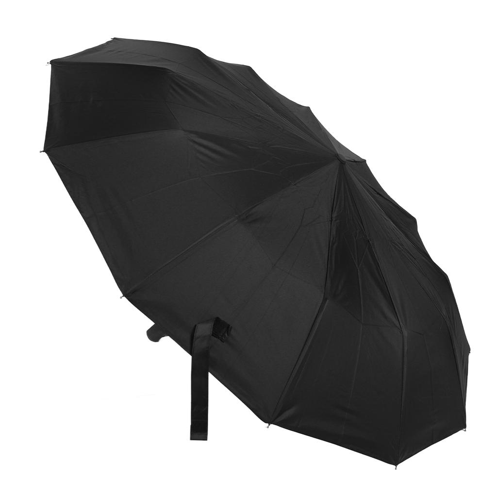 Automatic Folding Umbrella Graphite Black 12 Ribs UV Protection Auto Collapsible Umbrella for Outdoor