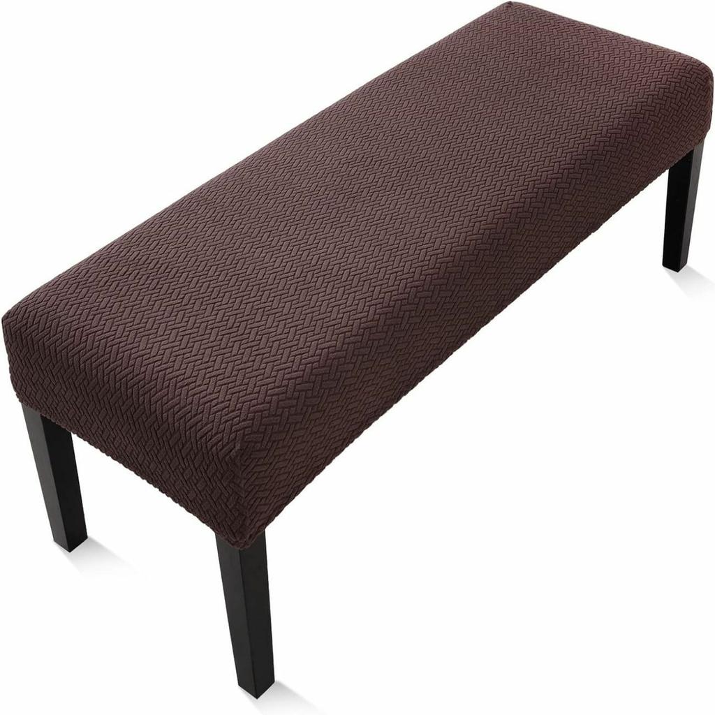 Long Grid Jacquard Household Dust-proof Bench Cover Stretch All-inclusive Piano Stool Covers for Home Decor Leisure Bench Cover