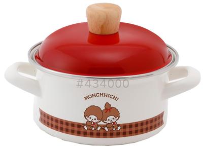 Fuji Enamel Monchhichi Check 14cm Casserole
