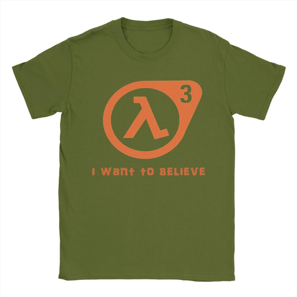 Creative Half Life I want to believe TShirts Unisex Crew Neck Cotton T Shirt  Short Sleeve Tee Shirt Gift Idea Tops