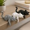Enfeite de Gato Dormindo Impresso em 3D Estátuas Decorativas Criativas de Gato Decorações de Gato para Mesa Uso em Desktop