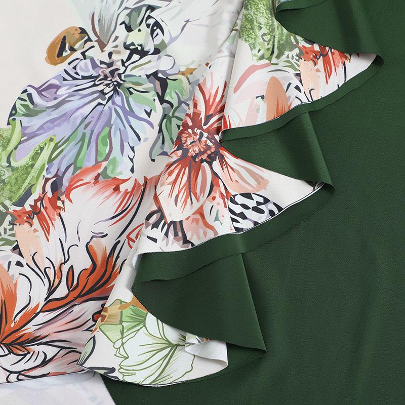 2024 Retro Jednoramkové šifonové plavky a plážové šaty set pro ženy